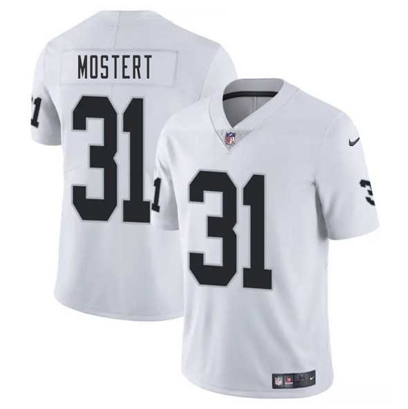 Men & Women & Youth Las Vegas Raiders #31 Raheem Mostert White 2025 Vapor Stitched Jersey->las vegas raiders->NFL Jersey